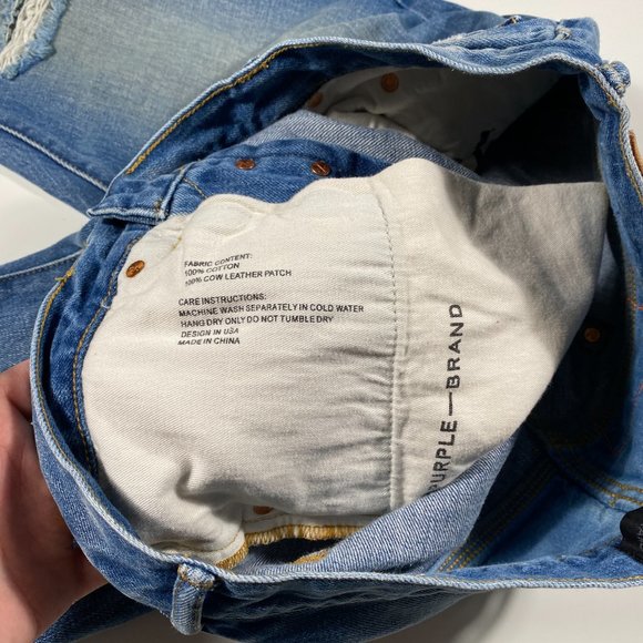 Purple Brand P-003 - Indigo Vintage Distressed crop mens size 32x23 - Picture 4 of 9